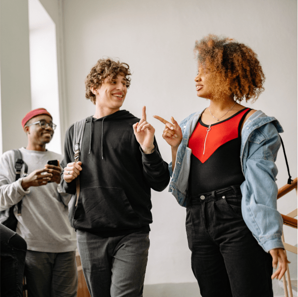young people chatting